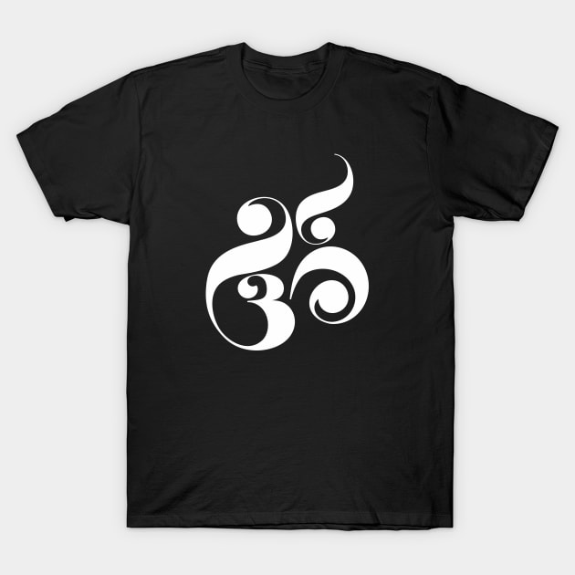 Kawaii OM, AUM, Zen, Yoga Meditation Sanskrit Symbol T-Shirt by Rajsupal